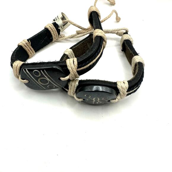 Bracelet Lot Set of 4 Bundle Casual Summer Surfer Stacking Beach Black Green - Picture 7 of 9